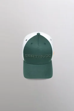 Gertrude Casquette avec marquage brodé devant Benja Darkgreen New