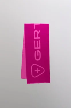 Gertrude Écharpe unisexe en maille jacquard bicolore Mathilde Fuschia Flash Sale