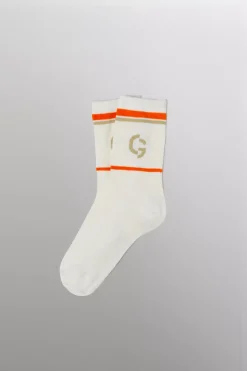 Gertrude Chaussettes en maille unisexe Cam Blanc Fashion