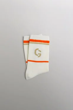 Gertrude Chaussettes en maille unisexe Cam Blanc Fashion