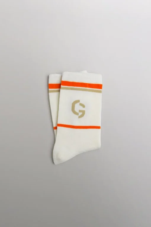 Gertrude Chaussettes en maille unisexe Cam Blanc Fashion