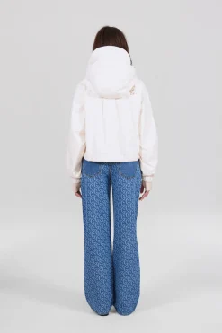 Gertrude Coupe-vent court à détails techniques Shiloh Blanc Sale