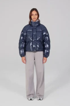 Gertrude Doudoune bouffante en nylon brillant Emmanuelle Bright Night Flash Sale