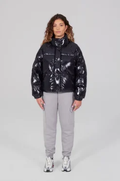 Gertrude Doudoune bouffante en nylon brillant Emmanuelle Bright Darknight Flash Sale