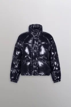 Gertrude Doudoune bouffante en nylon brillant Emmanuelle Bright Darknight Flash Sale