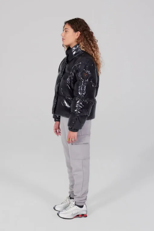 Gertrude Doudoune bouffante en nylon brillant Emmanuelle Bright Darknight Flash Sale