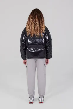 Gertrude Doudoune bouffante en nylon brillant Emmanuelle Bright Darknight Flash Sale