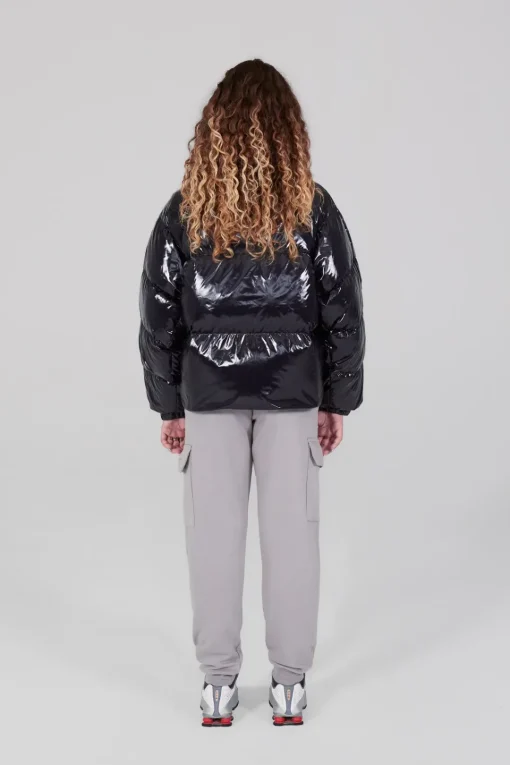Gertrude Doudoune bouffante en nylon brillant Emmanuelle Bright Darknight Flash Sale