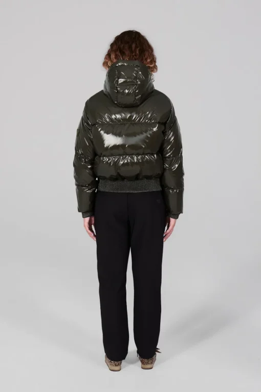 Gertrude Doudoune courte brillante Nine Kaki Fashion
