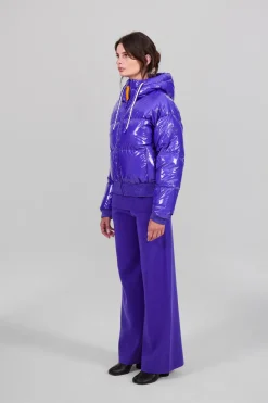 Gertrude Doudoune courte brillante Nine Prusse Cheap