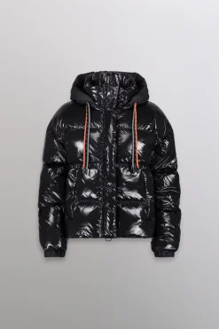 Gertrude Doudoune courte nylon glossy Lili Bright Noir Flash Sale