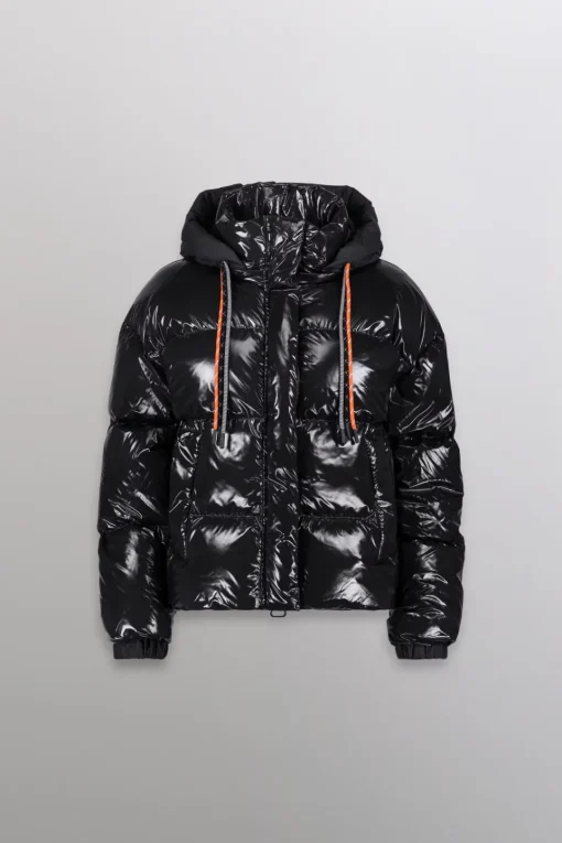 Gertrude Doudoune courte nylon glossy Lili Bright Noir Flash Sale