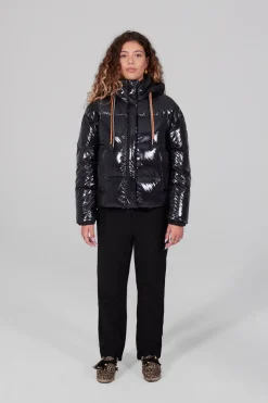 Gertrude Doudoune courte nylon glossy Lili Bright Darknight Clearance