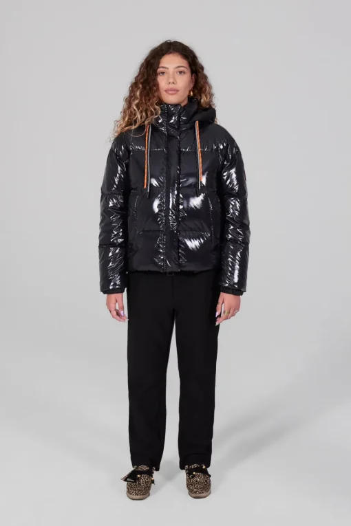 Gertrude Doudoune courte nylon glossy Lili Bright Darknight Clearance