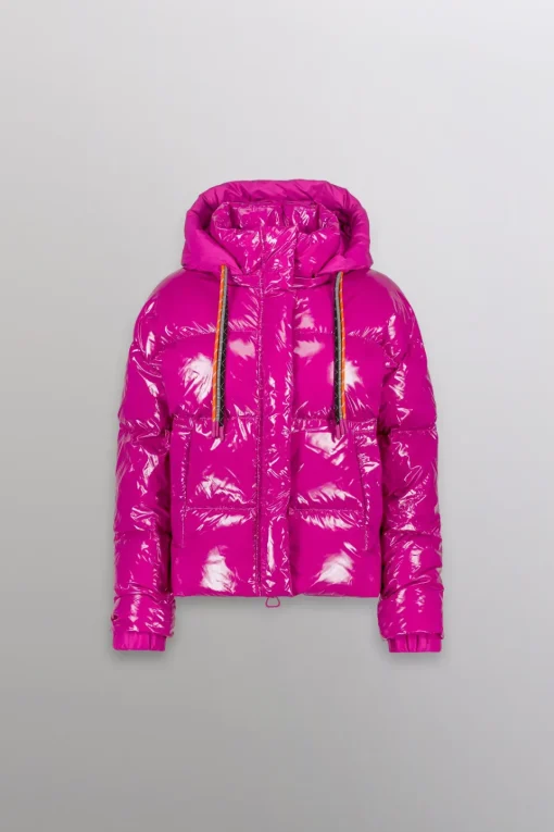 Gertrude Doudoune courte nylon glossy Lili Bright Fuschia Best Sale