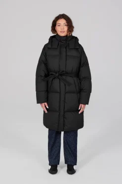 Gertrude Doudoune longue oversize Pamela Noir Outlet