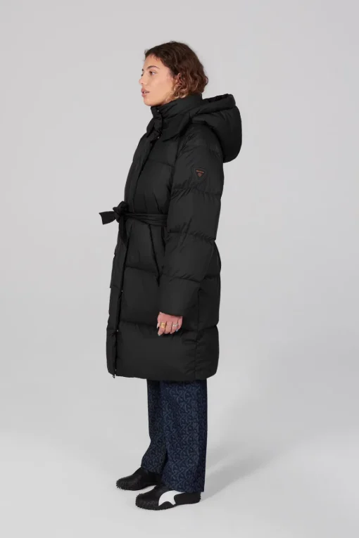 Gertrude Doudoune longue oversize Pamela Noir Outlet