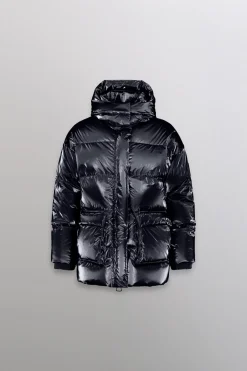Gertrude Doudoune oversize ceinturable en nylon brillant Manie Bright Darknight Cheap
