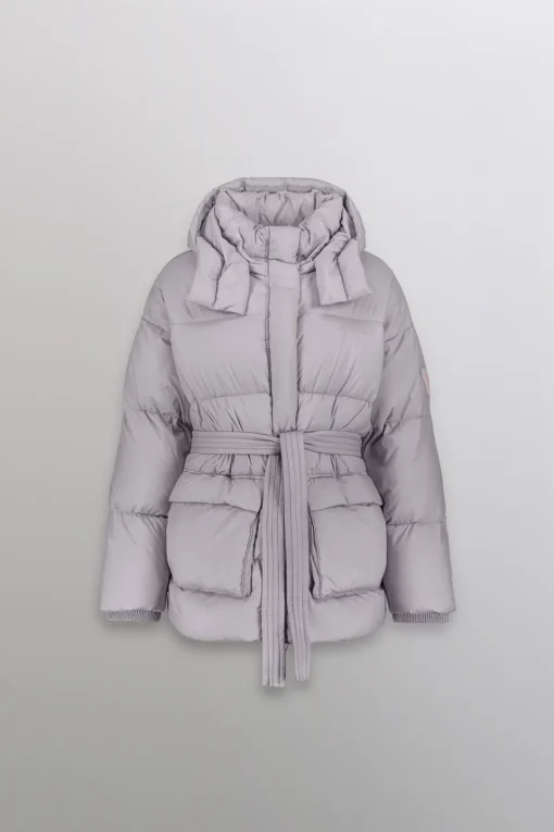 Gertrude Doudoune oversize unisexe mate Manie Texture Souris Best