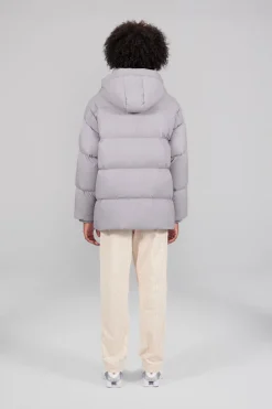 Gertrude Doudoune oversize unisexe mate Manie Texture Souris Best