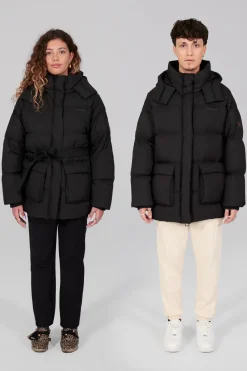Gertrude Doudoune oversize unisexe mate Manie Texture Noir Hot