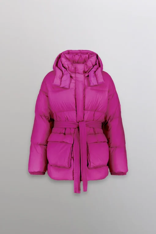 Gertrude Doudoune oversize unisexe mate Manie Texture Fuschia Fashion