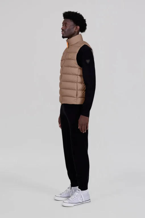 Gertrude Doudoune sans manches coupe droite Kitou Taupe Discount