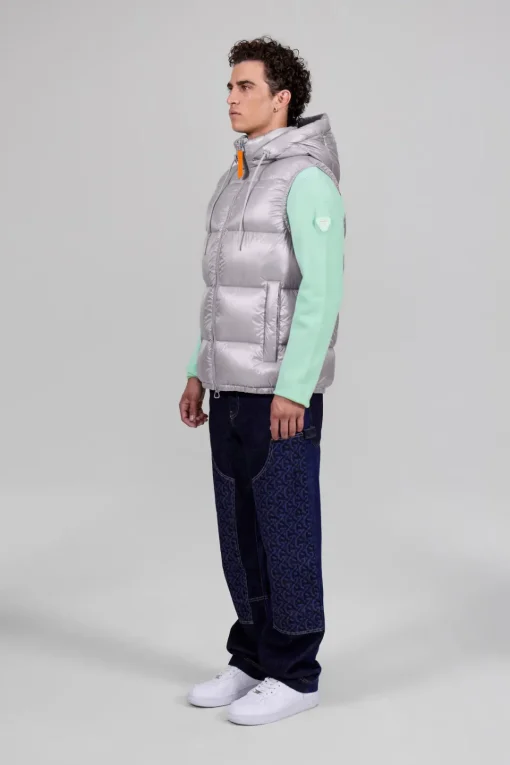 Gertrude Doudoune sans manches en nylon brillant Cesar Souris Hot