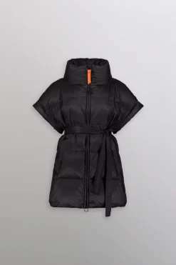 Gertrude Doudoune sans manches oversize en nylon ripstop Gaia Noir Sale