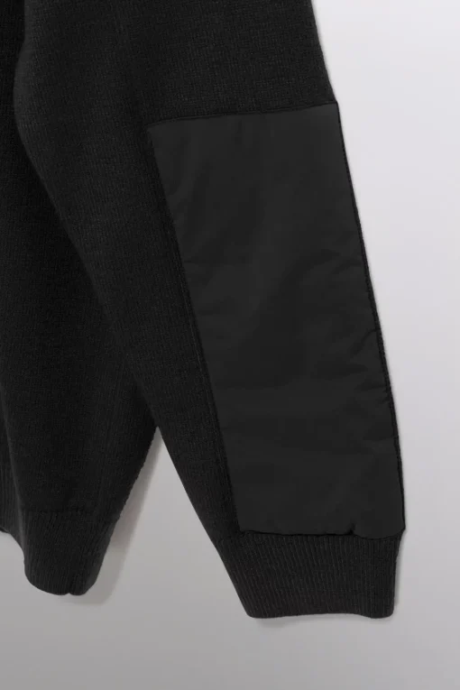 Gertrude Gilet bi-matière à capuche Ken Noir Discount