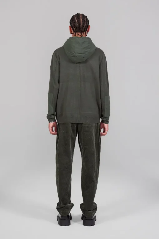 Gertrude Gilet bi-matière à capuche Ken Kaki Clearance