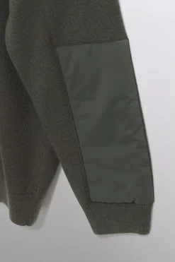Gertrude Gilet bi-matière à capuche Ken Kaki Clearance