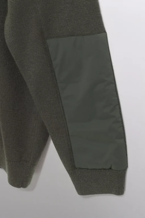 Gertrude Gilet bi-matière à capuche Ken Kaki Clearance