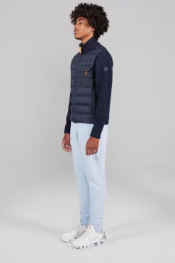 Gertrude Gilet bi-matière col cheminée Laurenzo Night Fashion