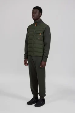 Gertrude Gilet bi-matière col cheminée Laurenzo Kaki Cheap