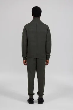 Gertrude Gilet bi-matière col cheminée Laurenzo Kaki Cheap