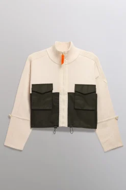 Gertrude Gilet bi-matière Diane Beige Discount