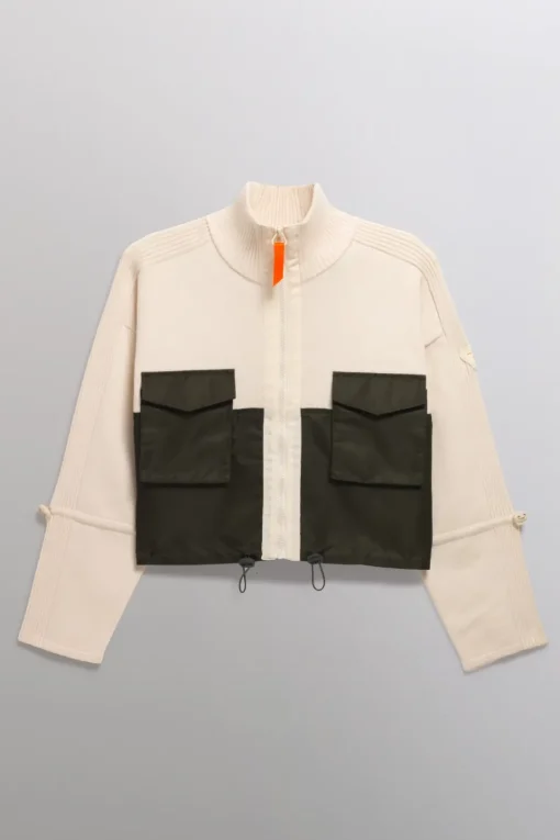 Gertrude Gilet bi-matière Diane Beige Discount