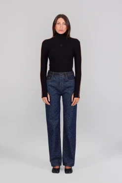 Gertrude Jeans boyfriend taille haute monogramme Stella Brutlaser Flash Sale