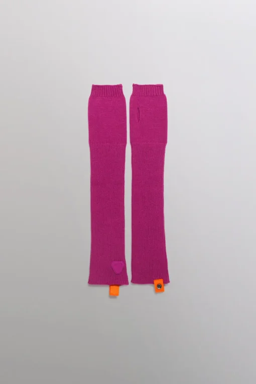 Gertrude Mitaines longues en maille unisexe Kitty Fuschia Best