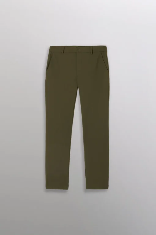 Gertrude Pantalon droit coupe tailleur Roger Kaki Cheap