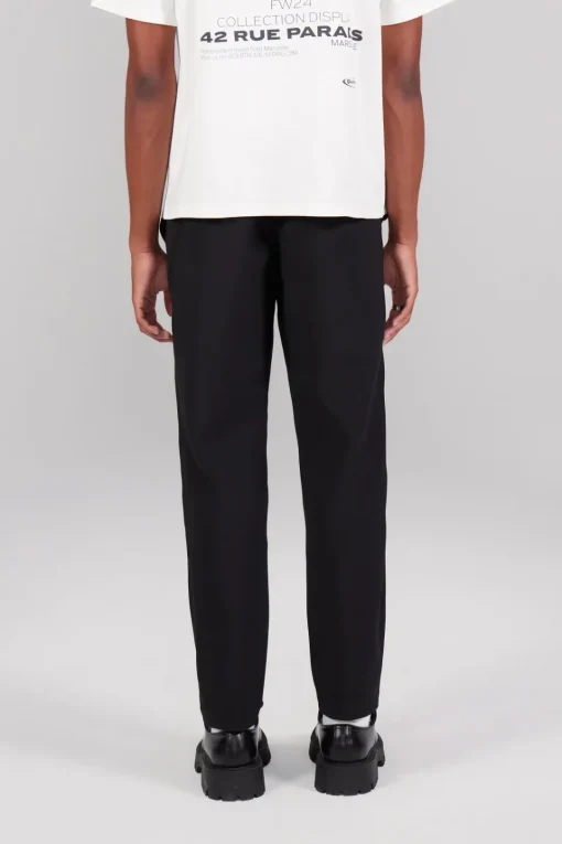 Gertrude Pantalon droit coupe tailleur Roger Noir Hot