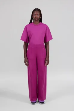 Gertrude Pantalon en maille Annie Fuschia Hot