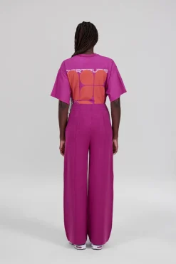 Gertrude Pantalon en maille Annie Fuschia Hot