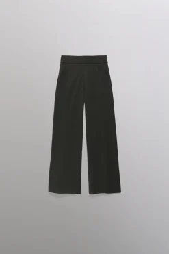 Gertrude Pantalon en maille Annie Kaki Discount
