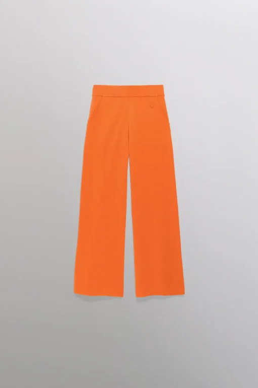 Gertrude Pantalon en maille Annie Orange Sale