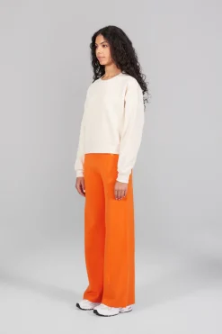 Gertrude Pantalon en maille Annie Orange Sale