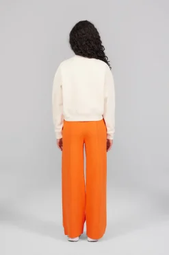 Gertrude Pantalon en maille Annie Orange Sale