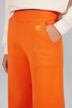Gertrude Pantalon en maille Annie Orange Sale