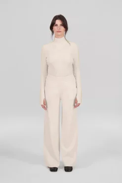 Gertrude Pantalon en maille Annie Beige Online